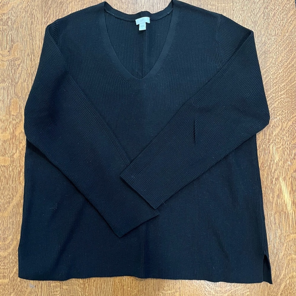 J. Jill Rib Knit V-Neck Sweater